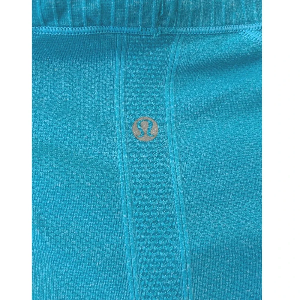 Lululemon Swiftly Tech Short Sleeve Crew 2.0 Teal Blue Running Shirt Size 8